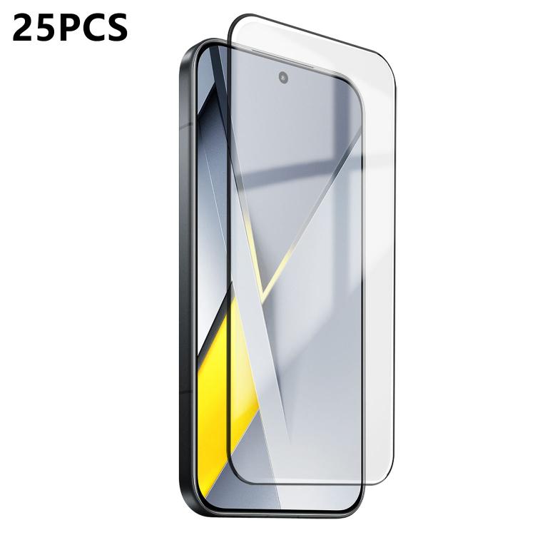 For Xiaomi Poco F8 Pro 25pcs Ultra-thin Ultrasonic HD Screen-Printed High-Alumina Full Glue Tempered Glass Film