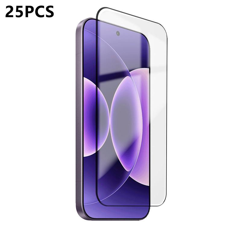 For Xiaomi 17 Pro Max 25pcs Ultra-thin Ultrasonic HD Screen-Printed High-Alumina Full Glue Tempered Glass Film
