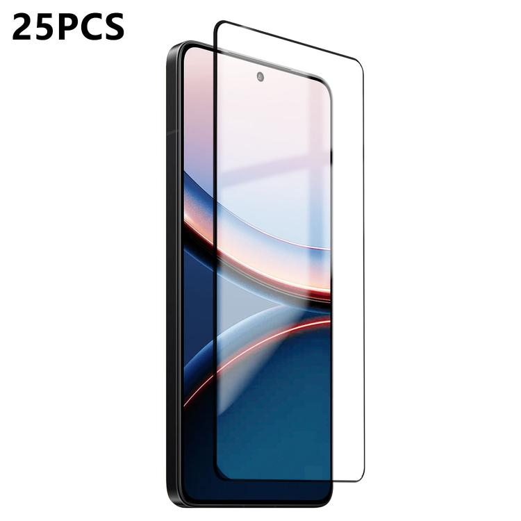 For Xiaomi Poco F7 Ultra 25pcs Ultra-thin Ultrasonic HD Screen-Printed High-Alumina Full Glue Tempered Glass Film