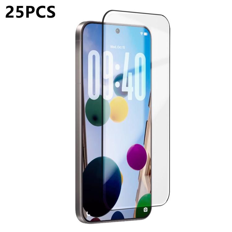 For vivo X300 Pro 25pcs Ultra-thin Ultrasonic HD Screen-Printed High-Alumina Full Glue Tempered Glass Film