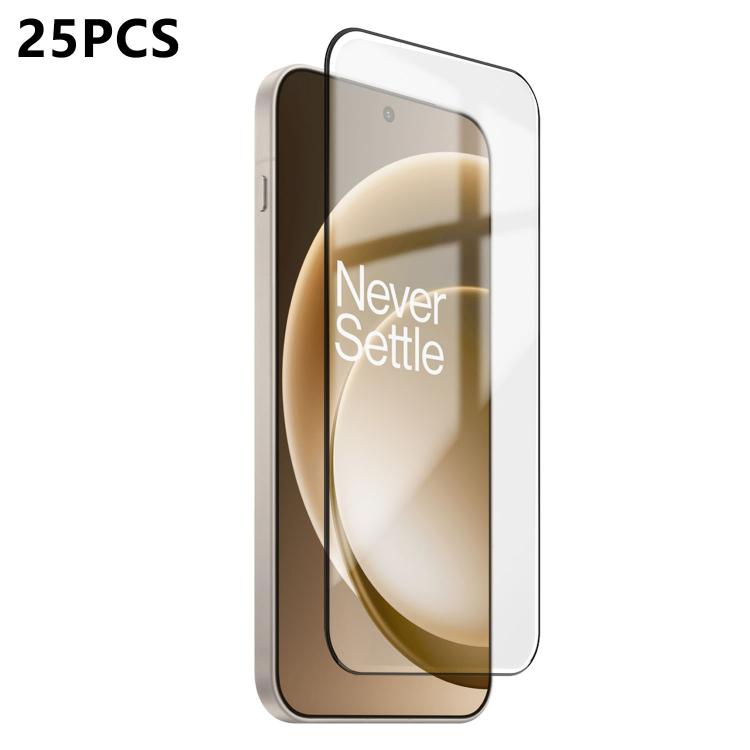 For OnePlus 15 25pcs Ultra-thin Ultrasonic HD Screen-Printed High-Alumina Full Glue Tempered Glass Film