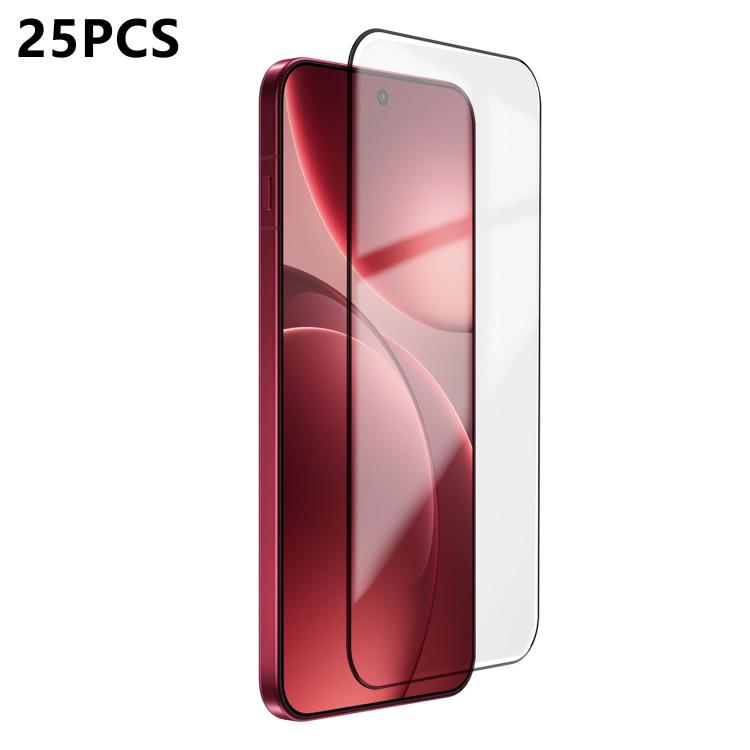 For OPPO Find X9 25pcs Ultra-thin Ultrasonic HD Screen-Printed High-Alumina Full Glue Tempered Glass Film