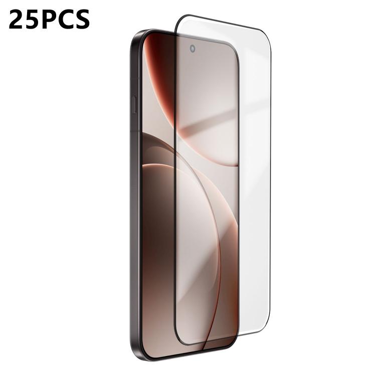 For OPPO Find X9 Pro 25pcs Ultra-thin Ultrasonic HD Screen-Printed High-Alumina Full Glue Tempered Glass Film