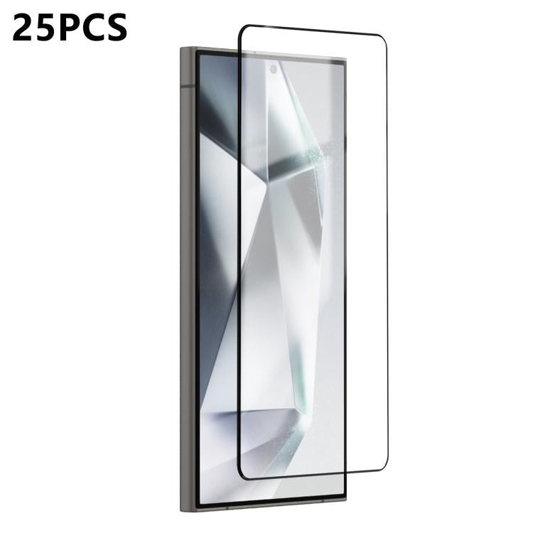 For Samsung Galaxy S24 Ultra 5G 25pcs Ultra-thin Ultrasonic HD Screen-Printed High-Alumina Full Glue Tempered Glass Film