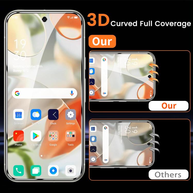 For Google Pixel 10 Pro 25pcs Ultra-thin Ultrasonic HD Screen-Printed High-Alumina Full Glue Tempered Glass Film