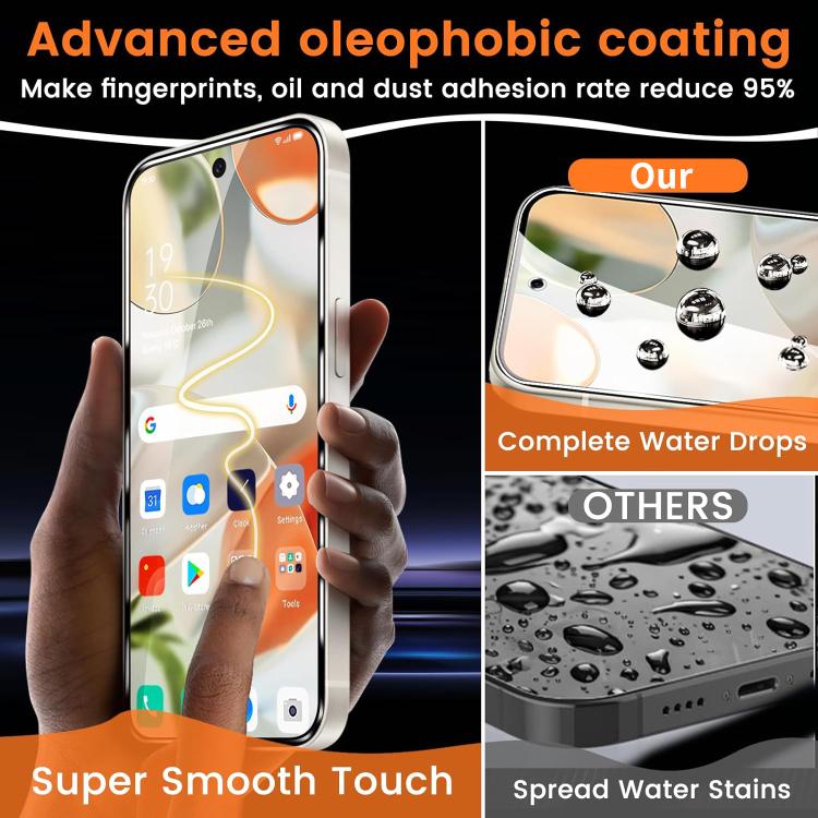 For Google Pixel 9 25pcs Ultra-thin Ultrasonic HD Screen-Printed High-Alumina Full Glue Tempered Glass Film