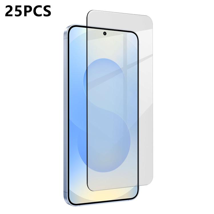 For Samsung Galaxy S25 5G 25pcs 3D Curved Semi-Screen No White Border High-Alumina Full Glue HD Tempered Glass Film