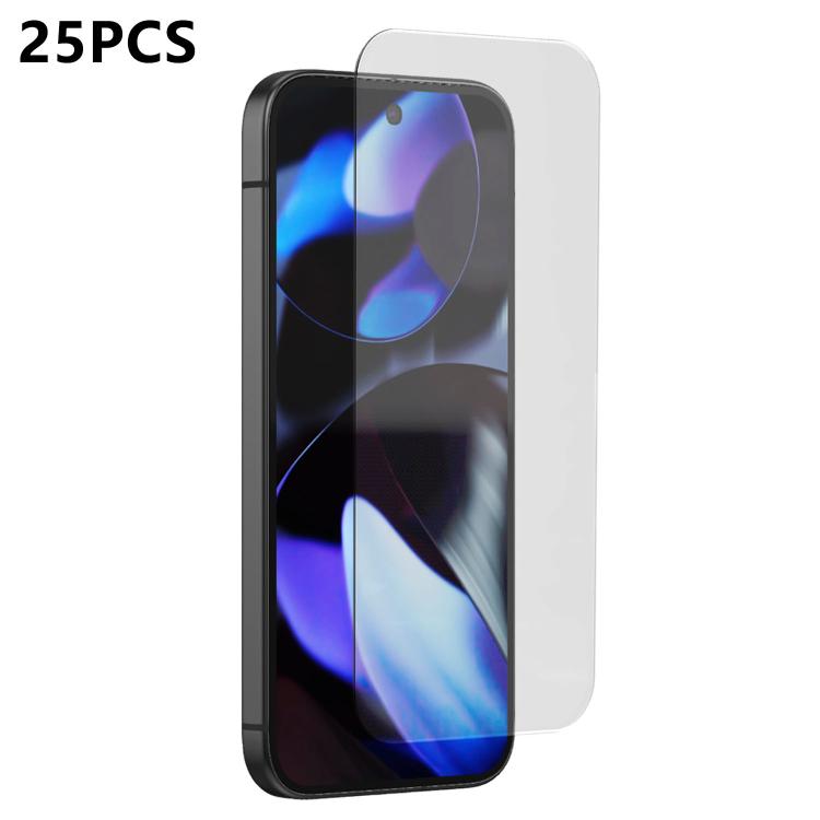For Google Pixel 9 25pcs 3D Curved Semi-Screen No White Border High-Alumina Full Glue HD Tempered Glass Film