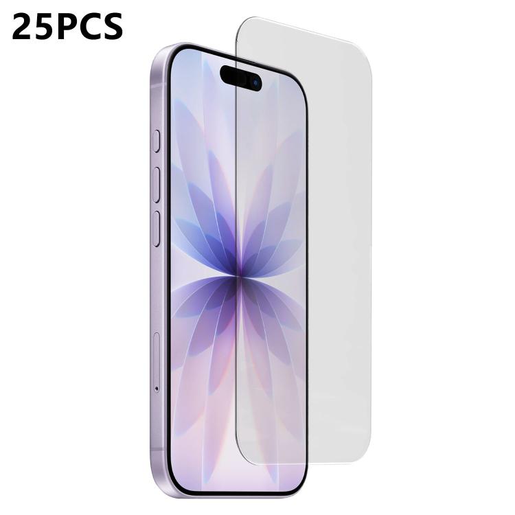 For iPhone 17 25pcs 3D Curved Semi-Screen No White Border High-Alumina Full Glue HD Tempered Glass Film