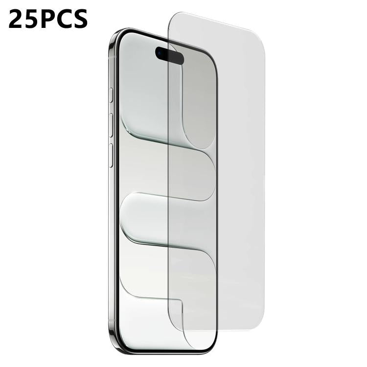 For iPhone Air 25pcs 3D Curved Semi-Screen No White Border High-Alumina Full Glue HD Tempered Glass Film