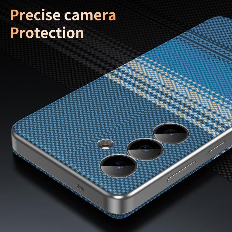 For samsung Galaxy S25 FE 5G Rainbow Plaid Pattern Smart View Vegan Leather Phone Case