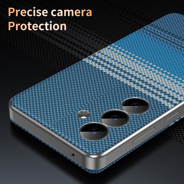 For Samsung Galaxy A55 5G Rainbow Plaid Pattern Smart View Vegan Leather Phone Case
