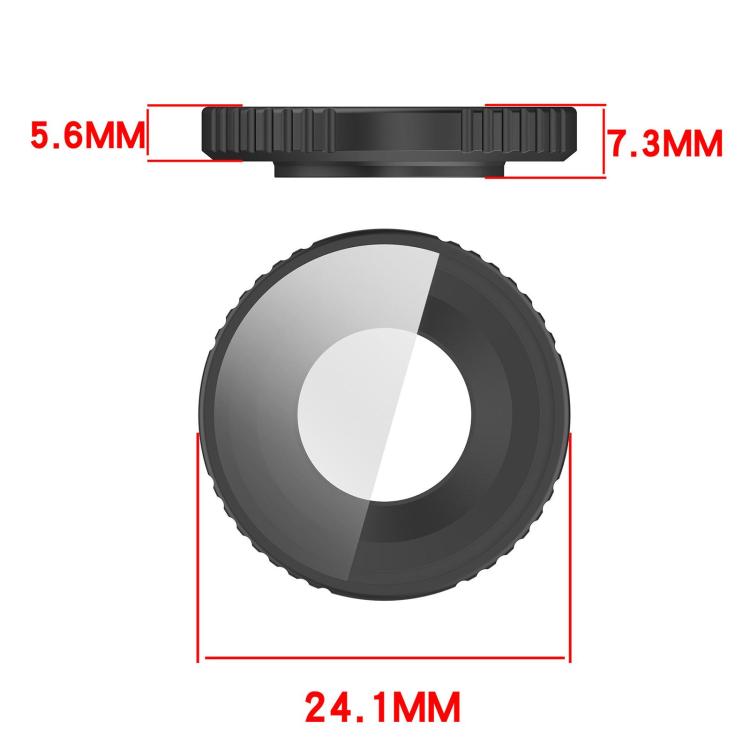 For DJI Osmo Action 6 Camera Lens UV Filter Protector Glass Cover - Black
