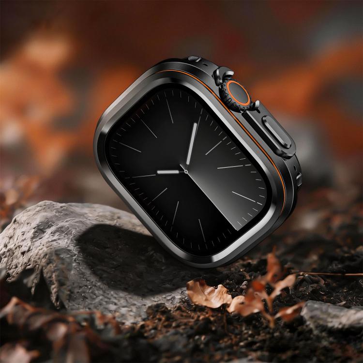 For Apple Watch Ultra 3 / 2 / 1 49mm Light Circle Style Metal Watch Protective Case
