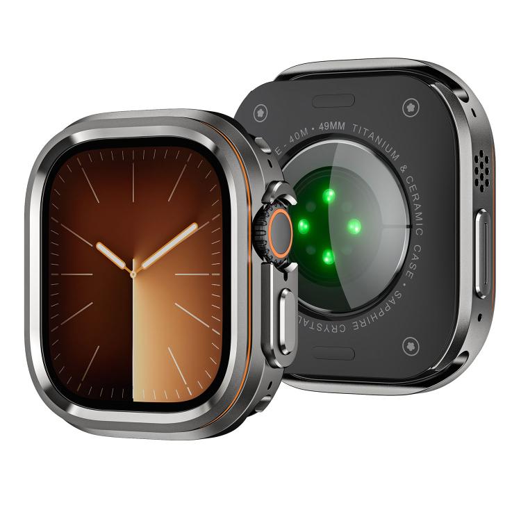 For Apple Watch Ultra 3 / 2 / 1 49mm Light Circle Style Metal Watch Protective Case