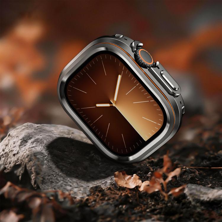 For Apple Watch Ultra 3 / 2 / 1 49mm Light Circle Style Metal Watch Protective Case