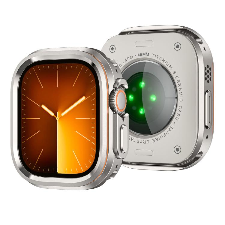 For Apple Watch Ultra 3 / 2 / 1 49mm Light Circle Style Metal Watch Protective Case