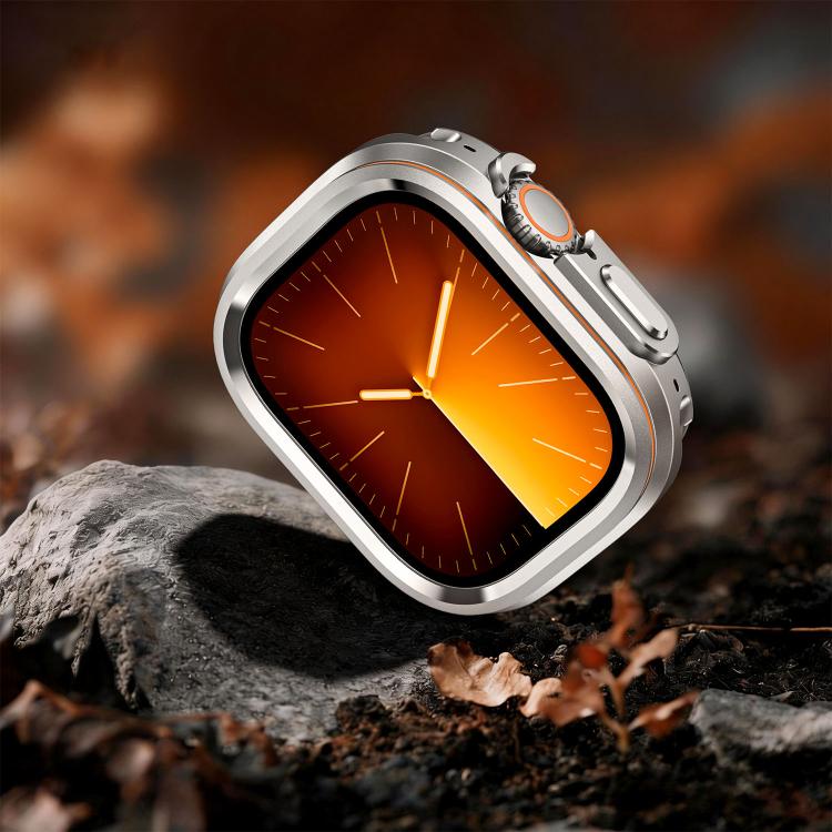 For Apple Watch Ultra 3 / 2 / 1 49mm Light Circle Style Metal Watch Protective Case