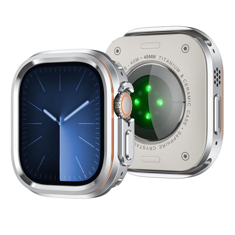 For Apple Watch Ultra 3 / 2 / 1 49mm Light Circle Style Metal Watch Protective Case