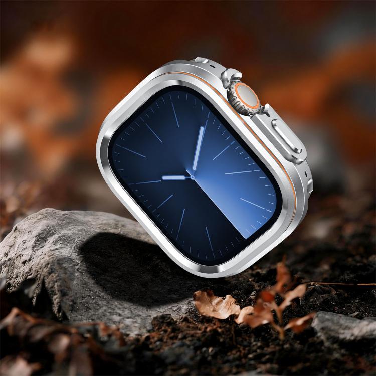 For Apple Watch Ultra 3 / 2 / 1 49mm Light Circle Style Metal Watch Protective Case