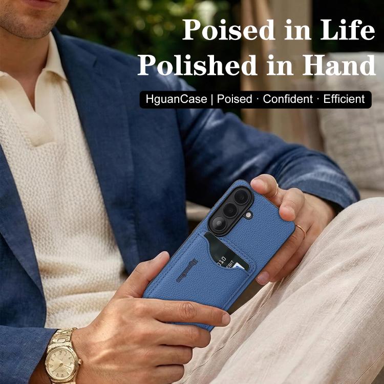 For Samsung Galaxy S23 5G Retro Vegan Leather Magnetic Card Holder Back Phone Case