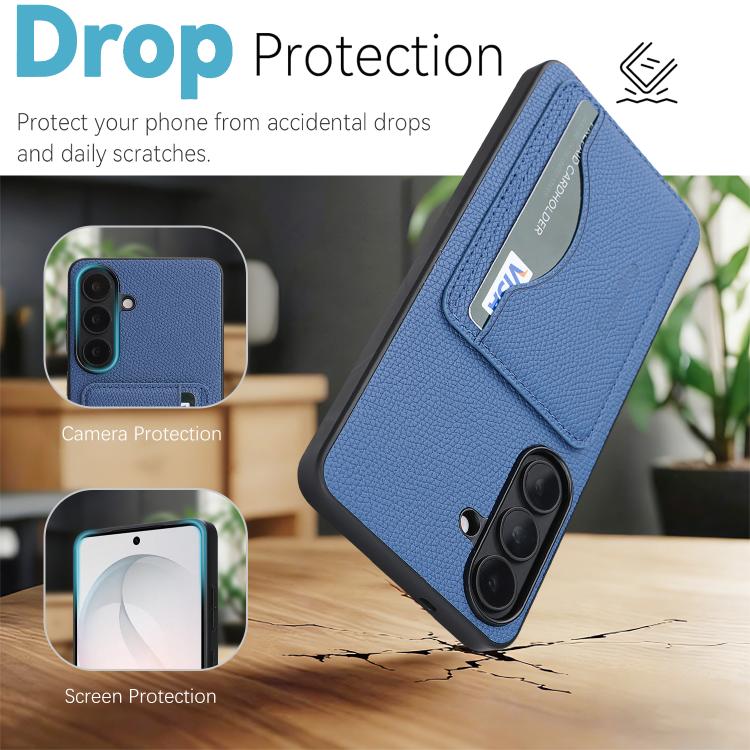 For Samsung Galaxy A16 Retro Vegan Leather Magnetic Card Holder Back Phone Case