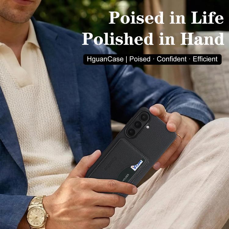For Samsung Galaxy A07 Retro Vegan Leather Magnetic Card Holder Back Phone Case