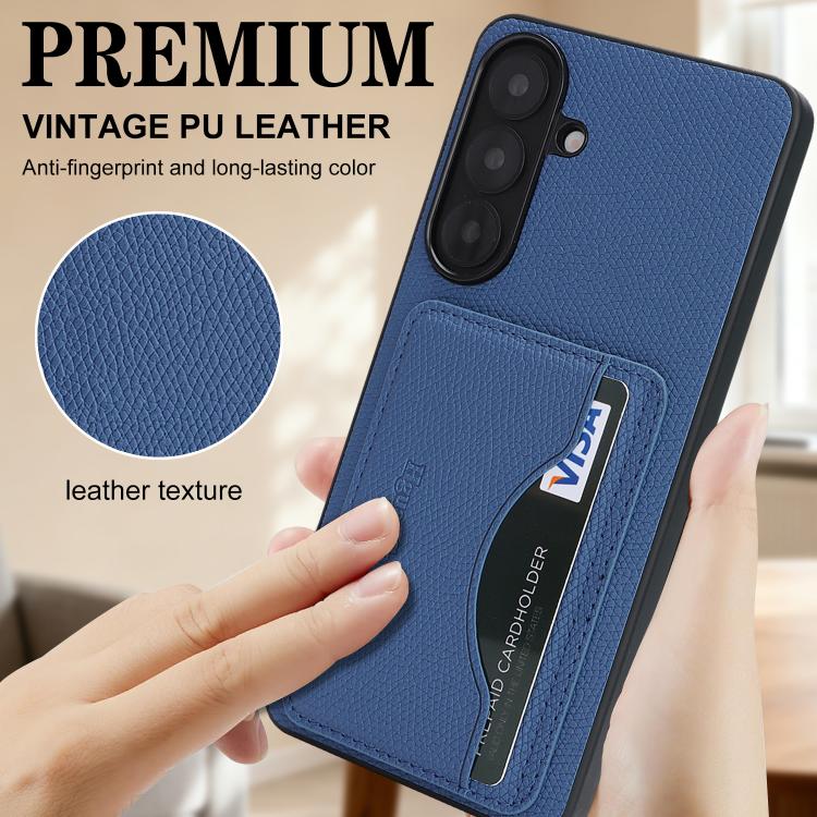 For Samsung Galaxy A07 Retro Vegan Leather Magnetic Card Holder Back Phone Case