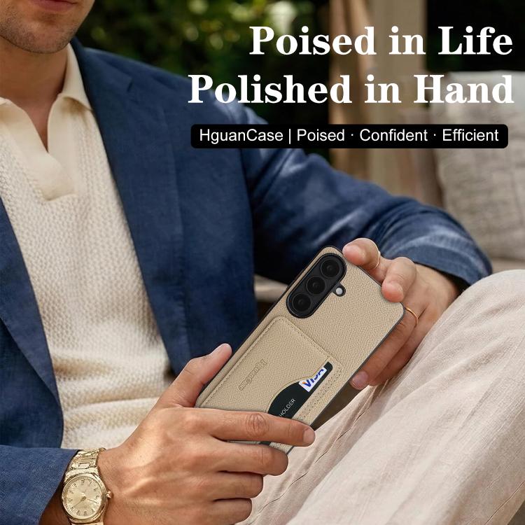 For Samsung Galaxy A37 5G Retro Vegan Leather Magnetic Card Holder Back Phone Case