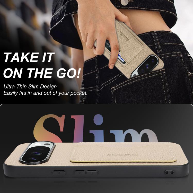 For Google Pixel 10 / 10 Pro Retro Vegan Leather Magnetic Card Holder Back Phone Case