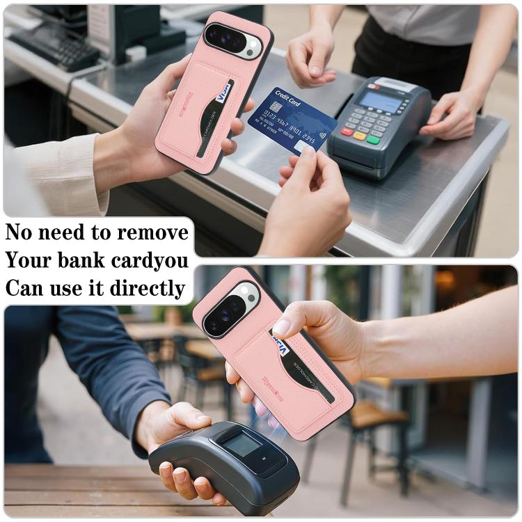 For Google Pixel 10 / 10 Pro Retro Vegan Leather Magnetic Card Holder Back Phone Case