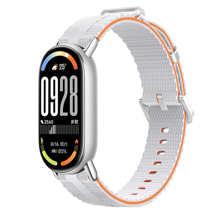 For Xiaomi Band 10 / 9 / 8 Line Pattern Silicone Watch Band
