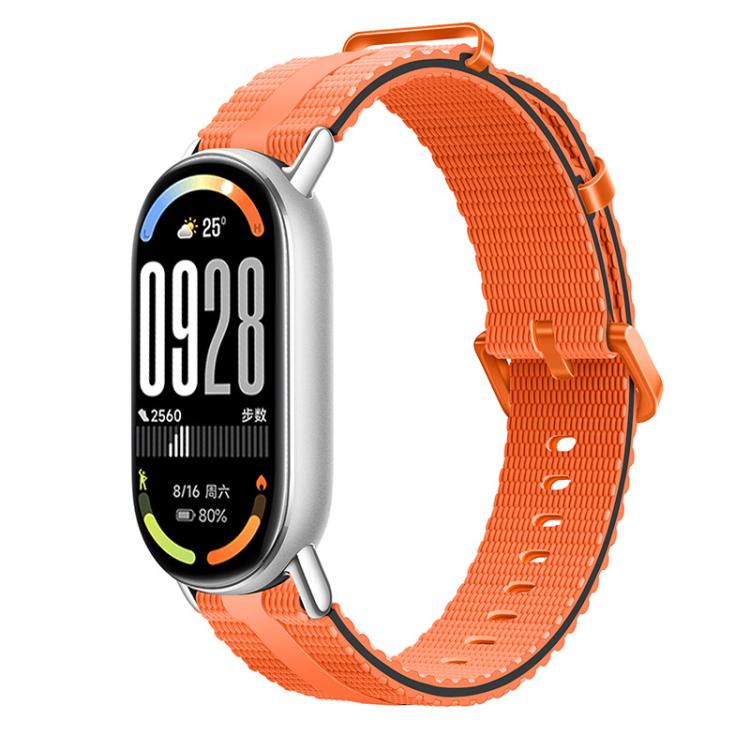 For Xiaomi Band 10 / 9 / 8 Line Pattern Silicone Watch Band