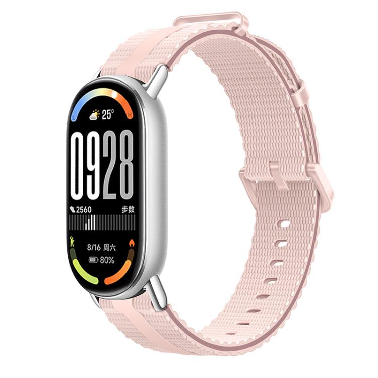 For Xiaomi Band 10 / 9 / 8 Line Pattern Silicone Watch Band