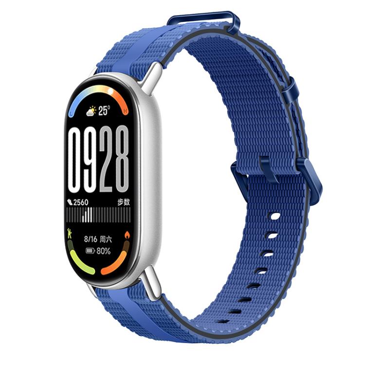 For Xiaomi Band 10 / 9 / 8 Line Pattern Silicone Watch Band