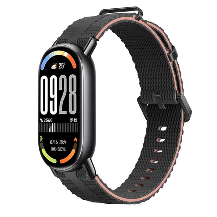 For Xiaomi Band 10 / 9 / 8 Line Pattern Silicone Watch Band