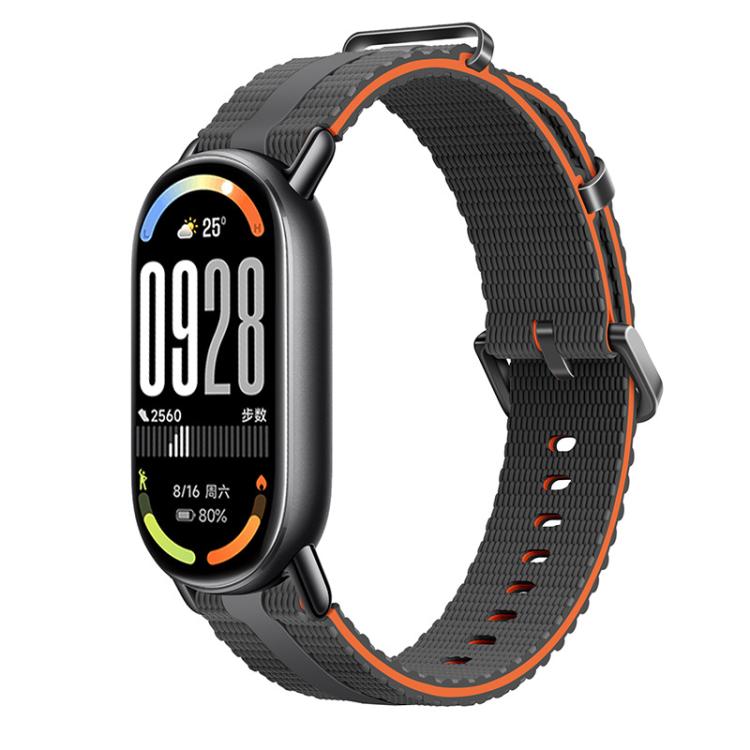 For Xiaomi Band 10 / 9 / 8 Line Pattern Silicone Watch Band