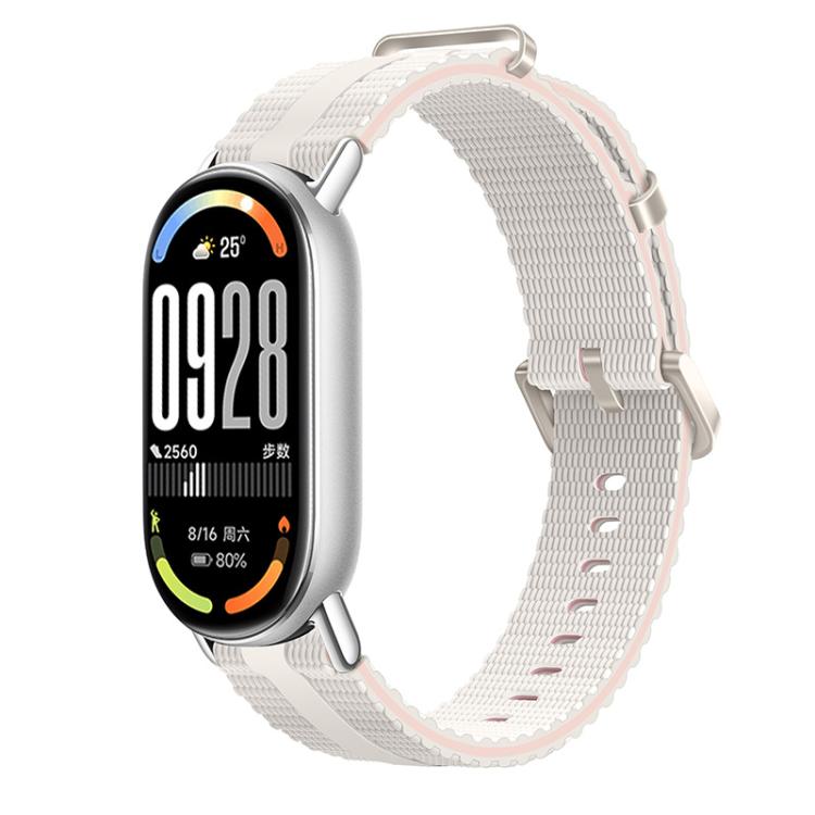 For Xiaomi Band 10 / 9 / 8 Line Pattern Silicone Watch Band