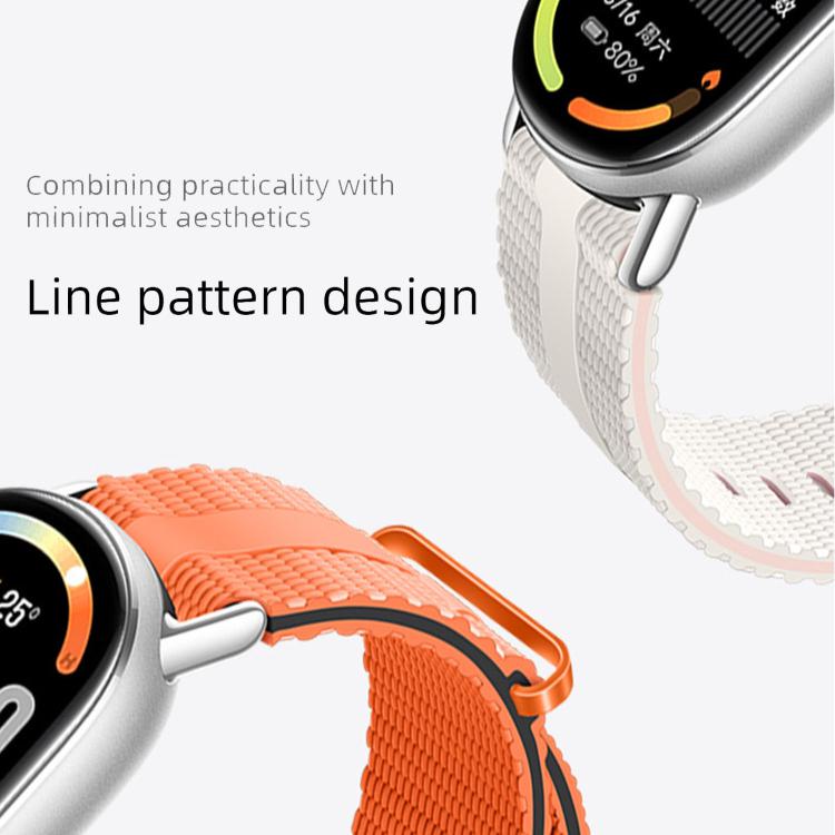 For Xiaomi Band 10 / 9 / 8 Line Pattern Silicone Watch Band