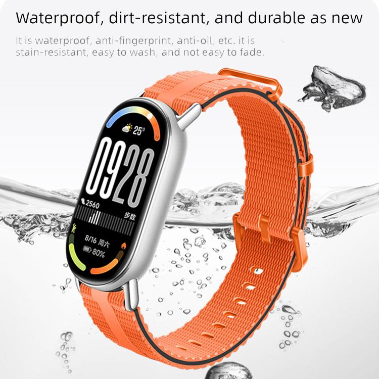 For Xiaomi Band 10 / 9 / 8 Line Pattern Silicone Watch Band
