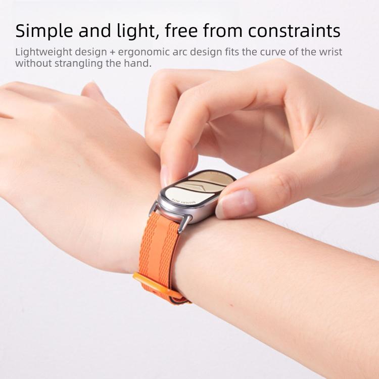 For Xiaomi Band 10 / 9 / 8 Line Pattern Silicone Watch Band