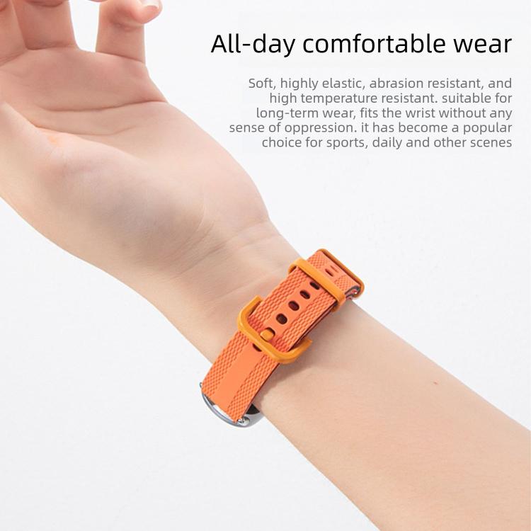 For Xiaomi Band 10 / 9 / 8 Line Pattern Silicone Watch Band