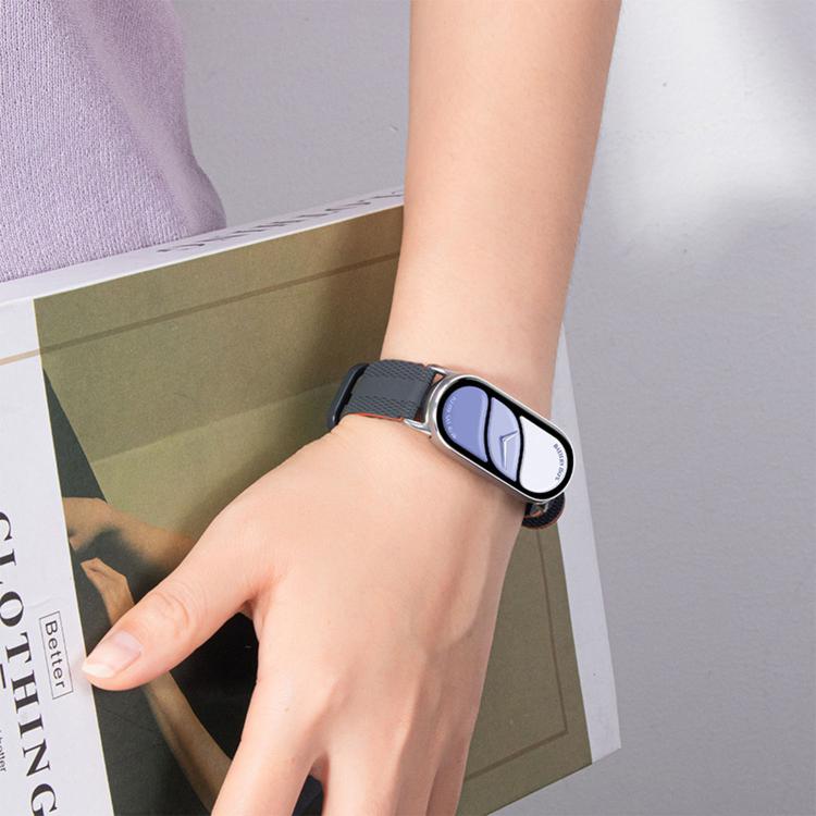 For Xiaomi Band 10 / 9 / 8 Line Pattern Silicone Watch Band
