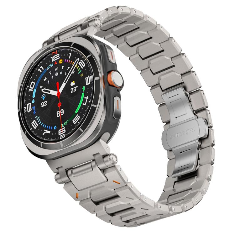 For Samsung Galaxy Ultra 47mm / Ultra 2025 Pathfinder Butterfly Clasp Titanium Alloy Watch Band