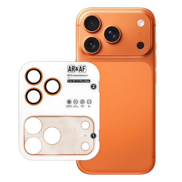 For iPhone 17 Pro Max Cicada Pupa Wing AR Anti-Reflective Titanium Metal Positioning Ring Camera Lens Film