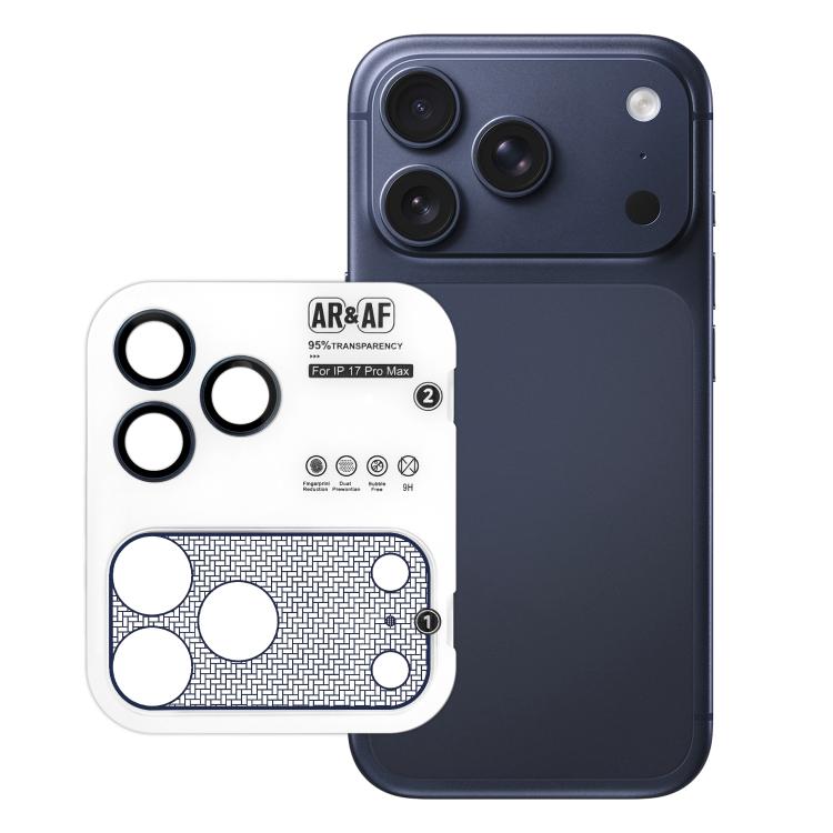 For iPhone 17 Pro Max Cicada Pupa Wing AR Anti-Reflective Titanium Metal Positioning Ring Camera Lens Film