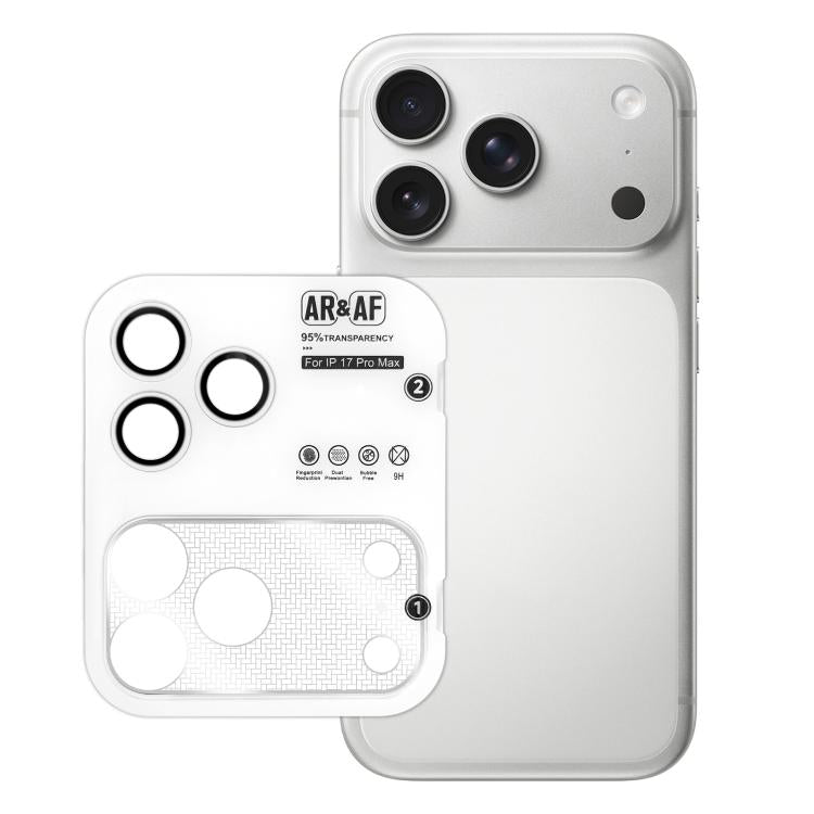 For iPhone 17 Pro Max Cicada Pupa Wing AR Anti-Reflective Titanium Metal Positioning Ring Camera Lens Film
