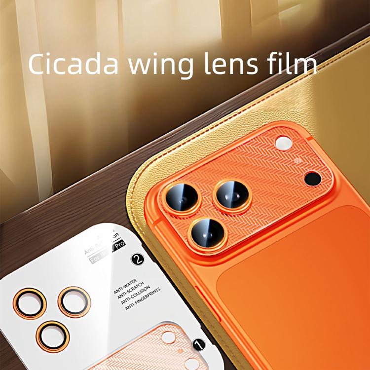 For iPhone 17 Pro Max Cicada Pupa Wing AR Anti-Reflective Titanium Metal Positioning Ring Camera Lens Film