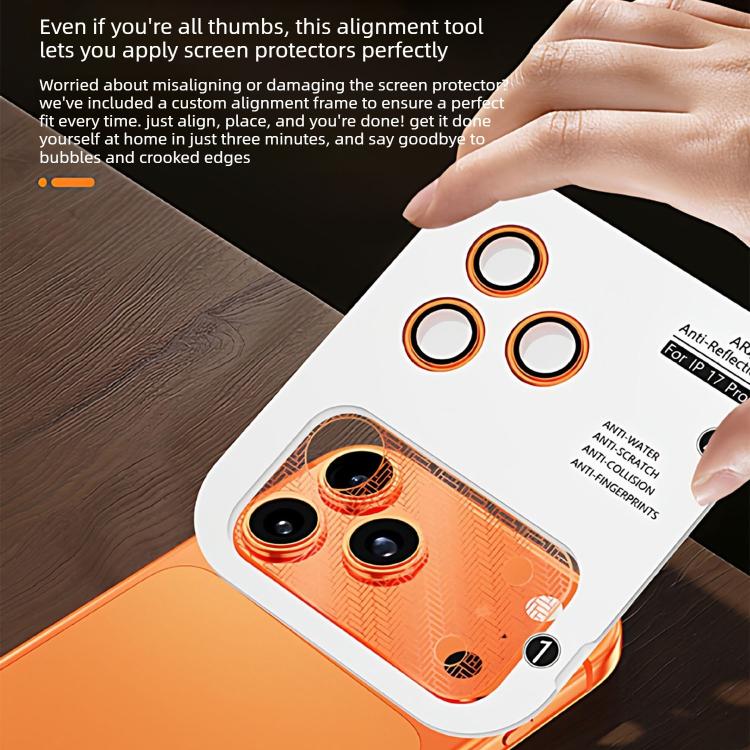 For iPhone 17 Pro Max Cicada Pupa Wing AR Anti-Reflective Titanium Metal Positioning Ring Camera Lens Film