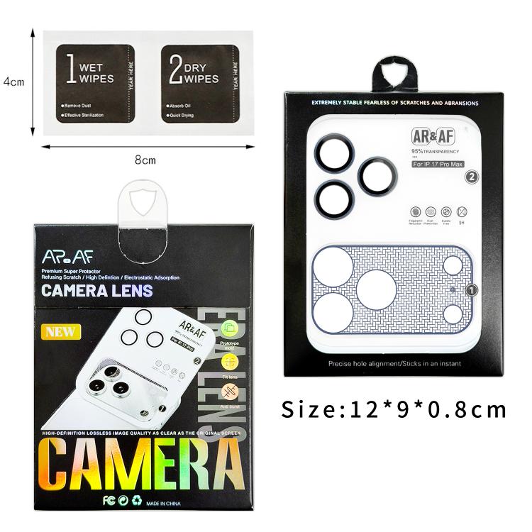 For iPhone 17 Pro Max Cicada Pupa Wing AR Anti-Reflective Titanium Metal Positioning Ring Camera Lens Film